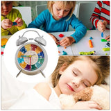 Childrens Analog Alarm Clock, Quiet Non Ticking Time Learning Clocks with Backlight Feature, Vibrant Educational Clock for Kids Room and Nursery, Ideal Early Learning Gift for Boys and Girls