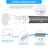 AIZESI 2PCS Small Tension Curtain Rod 16-26 Inch Adjustable White Curtain Rods No Drilling 7/8" Diameter Short Spring Loaded Curtain Rods for Window, Kitchen, Closet, Cupboard, Bookshelf