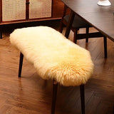 LLB Genuine Sheepskin Area Rug Wool Rug Fur Carpet Fluffy Shaggy Fur Rug for Living Room Kids Bedroom Real Sheepskin Throw Lambskin Rugs Sofa Mat Chair Seat Covers (Yellow, 2 x 3 ft Sheepskin)