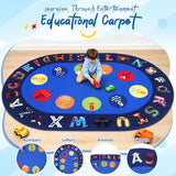 lotoo Classroom ABC Rug, Kids Rugs for Playroom, Preschool Educational Carpet for Learning Alphabet Animals Words Numbers, Kids Daycare Nursery Play Mat for Toddlers Children Bedroom Playroom