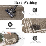 Indoor Door Mat 2x3ft, Absorbent Dog Muddy Paws Mats, Low-Profile Entrance Small Runner Carpet with Non-Slip Rubber Backing, Washable Inside Welcome Mat for Hallway,Entryway,Kitchen (Brown)