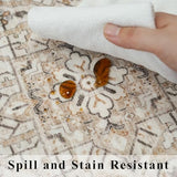 Washable 3x10 Hallway Kitchen Runner Rug Non-Slip Neutral Beside Carpet