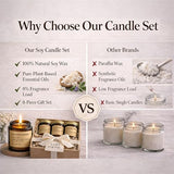 Scented Candles for Home,8 Pack Soy Wax Candle Set,Scented Candles Gift Set,Aromatherapy Candles, Amber Jar Vintage Apothecary Style, 8 Scents Gift Set