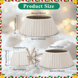 Lanpn 30 Inch Christmas Tree Collar, Plush Tree Collar Tree Stand Cover Xmas Tree Ring Stand Tree Basket Skirt for Winter Home Party Holiday Indoor Christmas Decorations (White, 75cm)