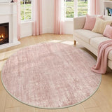 Washable 6 FT Round Rug Pink Circle Area Rugs for Baby Living Room
