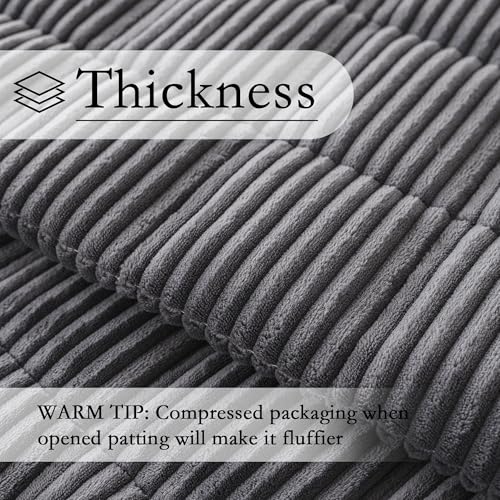 MYSKY HOME Couch Covers for Sofa, Dog Couch Cover, Sofa Covers for 3 Cushion Couch Washable, Sectional Couch Covers Pet Couch Cushion Covers Protector Non Slip Sofa Slipcover(Dark Grey,27.6" x 70.9")