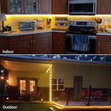 20FT Warm White Rope Lights Outdoor, 12V IP65 Waterproof Led Rope Lights Indoor Cuttable, Flexible Led Strip Lights Cuttable Plug-in for Patio Deck Bedroom Kitchen Bedroom Christmas