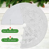 IMIKEYA Tree Skirt: Faux Fur Christmas Tree Skirt Silver Xmas Christmas Tree Mat for Christmas Tree Decorations Holiday Party Xmas Tree Ornaments