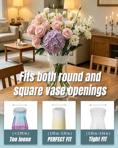 Bulgeiy Silicone Flower Arranging Grid, Flexible Reusable Blossom Stem Holder for Vases, Easy DIY Floral Arrangement Tool for Ikebana, Weddings & Home Decor(1 Pcs)