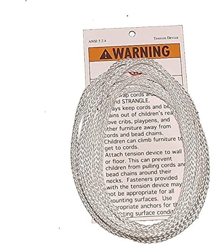 D30 CORD LOOPS fits all brands.....Hunter Douglas, Levolor, Kirsch, Graber, Bali, USED on most cellular and pleated shades (2.7 mm) (White, 5 Ft Drop)