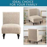 Eco-Ancheng Armless Chair Slipcover Removable Armless Accent Chairs Covers Washable Armless Slipper Chair Slipcover Printed Armless Chair Furniture Protector Covers for Living Dining Room Hotel