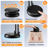 One Fire Battery Operated Lamp, 3600mAh Cordless Lamps Rechargeable Cordless Table Lamp,10 Brightness Rechargeable Lamps Table Lamp, Wireless Battery Lamp Portable Light