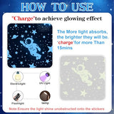 530 Glow in The Dark Stars Ceiling Stars Glow in The Dark Glow Moon and Space Wall Decals Astronaut Universe Galaxy Planet Wall Stickers Glowing Wall Stickers Kid Boys Living Room Decor
