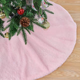 Christmas Tree Skirt 36 inch Faux Fur Pink Tree Skirt Xmas Decorations