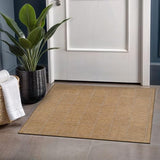 Beverly Rug Easy Jute Checkered Squared Entry Rug 2x3 Washable Durable Indoor Outdoor Area Rugs for Living Room Patio Office Stain Resistant Non Shedding Casual Indoor Outside Carpet 2 x 3 Natural