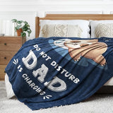 Funny Gifts for Dads, Dad is Charging Sloth Blanket, Birthday Gift for Dads from Daughter or Son, Daddy Gitt for Fathers Day, Soft Sloth Blanket for Father 60" x 80"