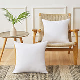 Qeils 22 x 22 Pillow Inserts Set of 2 White Throw Pillow Inserts with Soft Polyester Cover - Rectangle Square Interior Sofa Pillow Inserts Decorative Pillow Insert White Couch Pillow
