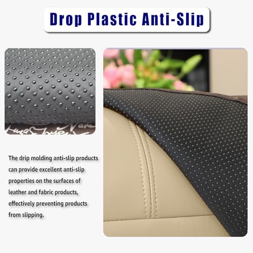 Non Slip Headrest Cover for Furniture Slipcovers,Faux Leather Headrest Protector for Recline Chair Vinyl Head Protector for Sofa,Theater Seat Cover for Home & Office 17x27 in, Chocolate