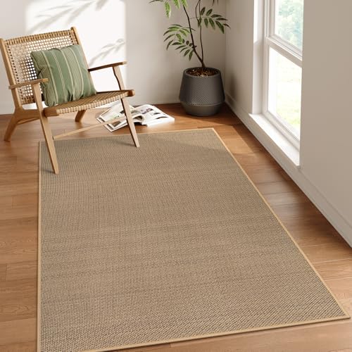 Lahome Farmhouse Entryway Rug, 3x5 Washable Area Rugs for Kitchen Bedroom