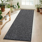 BEQHAUSE Hallway Runner Rugs 2x6, Hallway Rug Non-Slip Washable, Charcoal