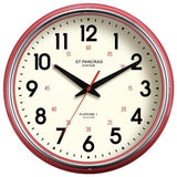Wall Clock Metal 12.4" Countryside Style Wall Clocks Retro Vintage Classical Silent Non Ticking Easy to Read for Living Room/Kitchen/Bedroom/Office/Bar(12.4" Red)