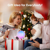 AFEXOA Astronaut Sunrise Alarm Clock for Kids, White Noise Sound Machine with 30 Soothing Sounds, 22 Dimmable Nightlights, Bluetooth Speaker, Dual Alarms, Wake Up Light for Bedroom(Pink)
