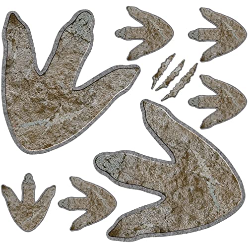 Gersoniel 64 Pcs Dinosaur Footprints Floor Decals Peel and Stick Dinosaur Tracks Wall Decals Removable Vinyl Footprints Stickers for Baby Nursery Bedroom Home Decor