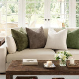 MIULEE Textured Throw Pillow Covers Thick Chenille Decorative Pillows Cream White 18x18 Inch Set of 2 Modern Boho Farmhouse Home Decor Neutral Cushion Covers for Couch Sofa Living Room Bedroom