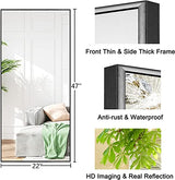 MIRUO 51" x 16" Door Mirror - Wall Hanging Full Length White Mirror for Bathroom