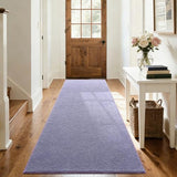 2x8 Purple/White Runner Rug Non-Slip Washable for Hallway Kitchen Bedroom