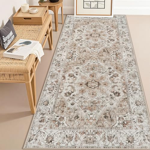 Washable Hallway Runner Rug 3x6: Non Slip Runner Rugs with Rubber Backing