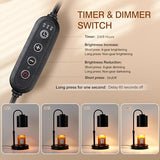 CASTLELIFE Candle Warmer Lamp with Timer & Dimmer, Height Adjustable Electric Wax Melt Warmer for Jar Candles, Gifts for Mom Home Decor, Black
