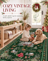 OLANLY 2x6 Christmas Runner Rug, Soft Non Slip Carpet for Hallway Kitchen