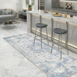 Washable Runner Rug 2'6"x8' Kitchen Hallway Runners Blue