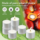 Tea Candles 100 Pack - 8 Hour Burn Time,Unscented Tea Lights Candles for Shabbat, Weddings, Christmas Lights, Home Decor