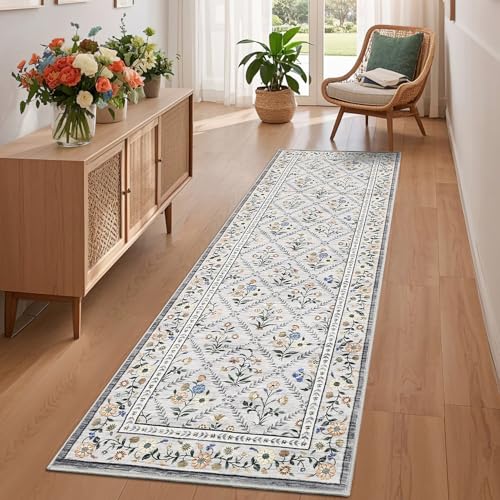GarveeHome Washable Kitchen Rugs Non Slip 2x6 Hallway Runner Stain Resistant Low Pile Rug