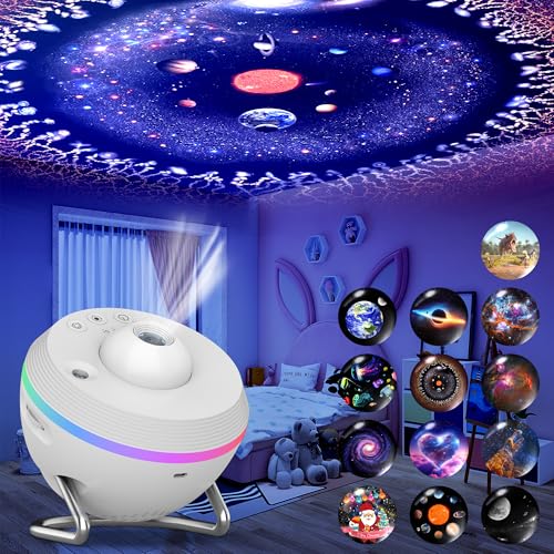 Galaxy Projector for Bedroom Pro Version & Star Projector with Dynamic Meteor White