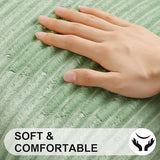 Simmore Fall Soft Sage Green Flannel Throw Pillow Covers 22X22 Set of 2