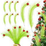 8 Pcs Christmas Tree Topper,17 Inch Christmas Tree Decorations,Red Green Christmas Tree Picks Ornaments for Tree Decorations