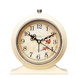Creative Mute Alarm Clock Student Children Bedroom Bedside Luminous Clock-Beige (Style E)