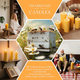 8 Packs Beeswax Candles, 2x5 Inch Natural Beeswax Pillar Candles, 400-Hour Total Long Burn Time, Organic Emergency Candle for Home Decor, Gift Sending, Smokeless & Dripless