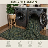 Tangsoo 10x12 Washable Area Rugs for Living Room, Green Non Slip Large Rugs
