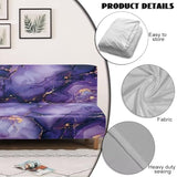 Purple Marble Futon Cover Stretch Armless Sofa Covers Sofa Bed Covers Futon Slipcover Furniture Protector for Living Room Home Decor Washable