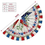 Patriotics 4th of July Tree Skirt Skirt Memorial Day Stars and Stripes Christmas Tree Skirts Veterans Day Xmas Tree Mat Christmas Tree Ornaments Decoration 30"