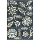 Maples Rugs Reggie Bohemian Floral Print Kitchen Rug, 2'6 x 3'10, Persian Blue