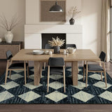 Lahome 5x7 Black Rug Checkered Non Slip Living Room Large Washable Area Rug