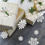 36pcs Snowflakes-Christmas Tree Decorations, Snowflake Ornaments for Tree, Plastic Glitter White Snow Flakes Ornaments, Christmas Indoor Winter Wonderland Decor