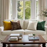 MIULEE Fall Velvet Euro Sham Throw Pillow Covers Brown 24x24 inch Set of 2