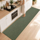 BEQHAUSE Kitchen Runner Rugs 31"x120", Kitchen Mats for Floor, Green