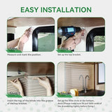 RV Blinds for Camper Windows, Camper Replacement Blinds, Privacy Protection, RV Window Shades for RV, Camper, Travel Trailer, Black (32" W x 24" L)